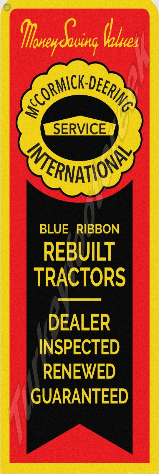 McCormick Deering International Service 6″ x 18″ Metal Sign