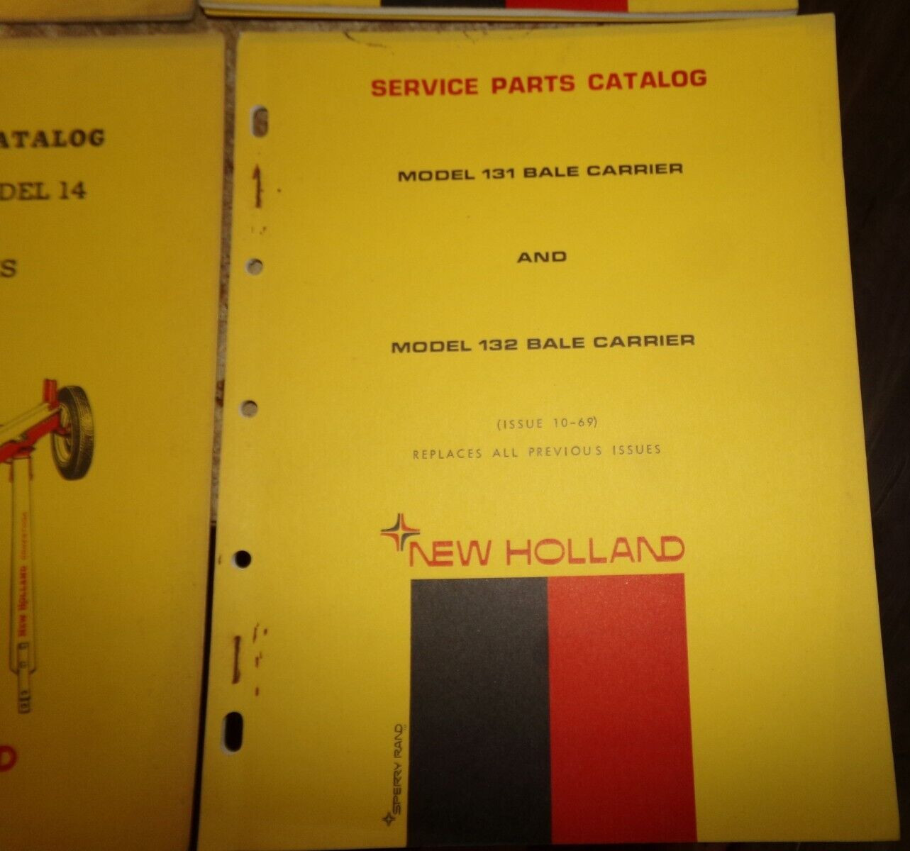 6-lot 1960’s-1970’s new holland equipment parts catalogs good used