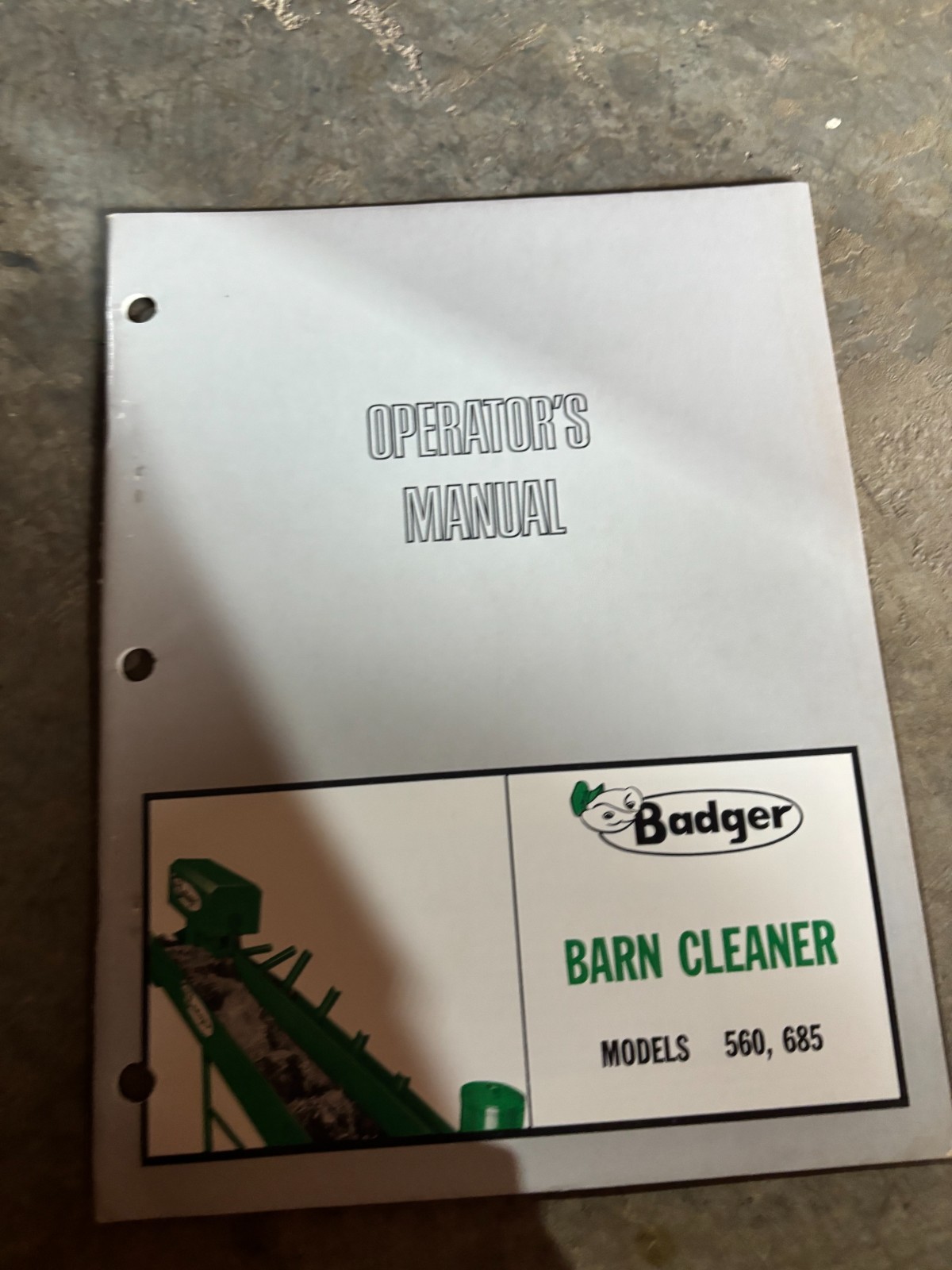 Badger 560 685 Barn Cleaner Parts Book Manual AMIL26
