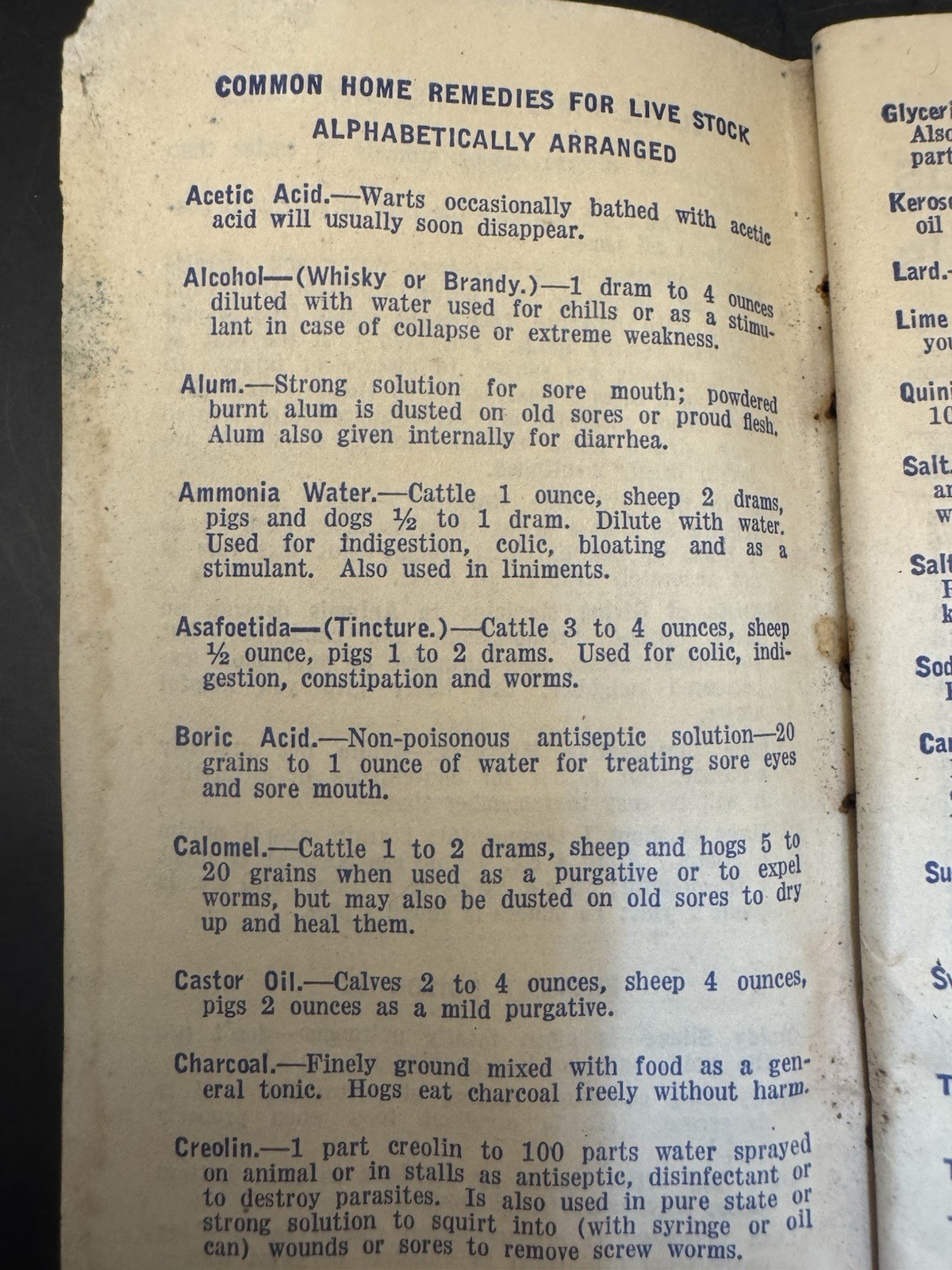 1934 Livestock Remedies Farm Booklet Springfield IL Stock Yards Advertising