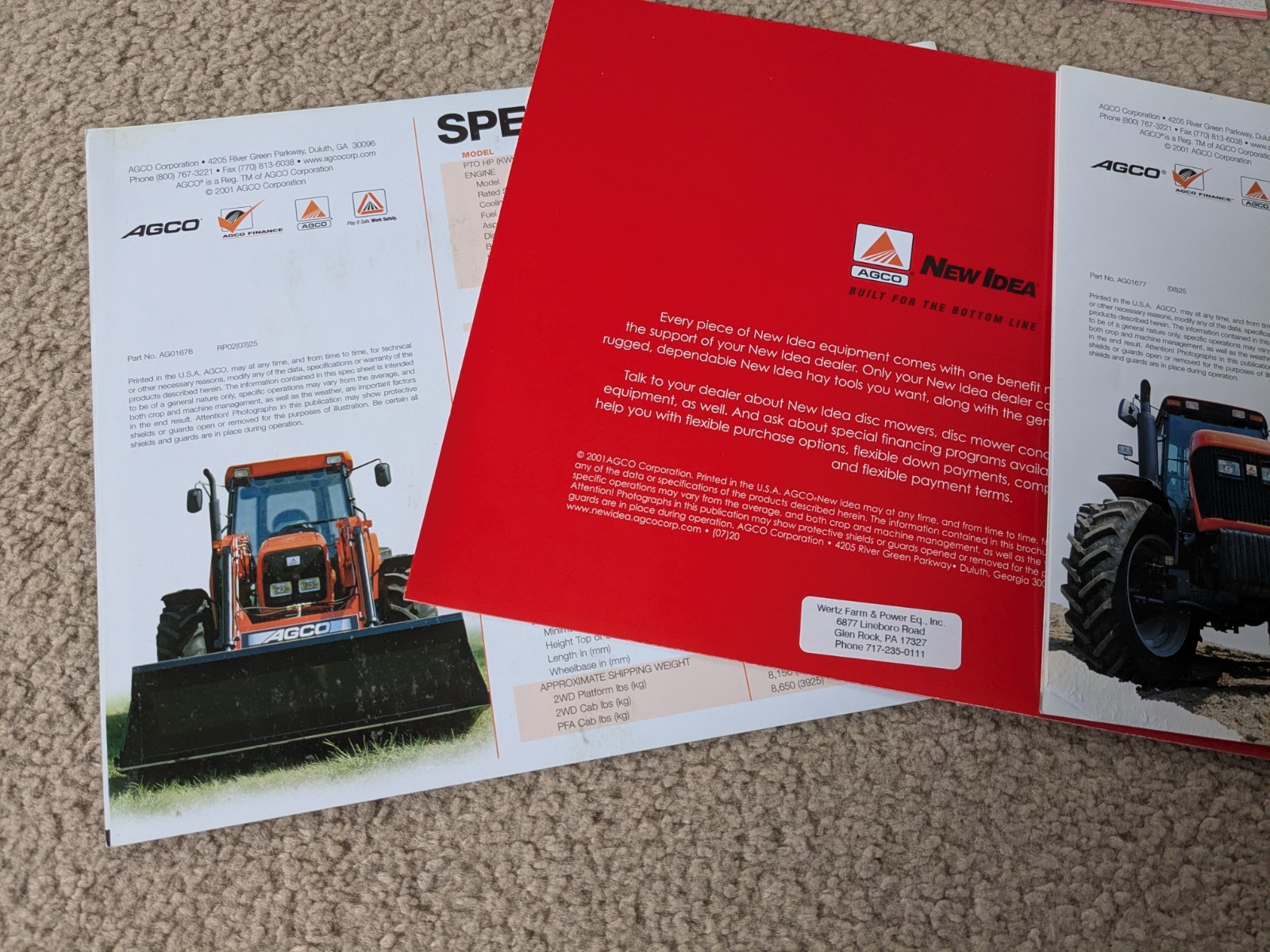 1990’s-Early 2000’s Agco White Paper Ephemera Lot