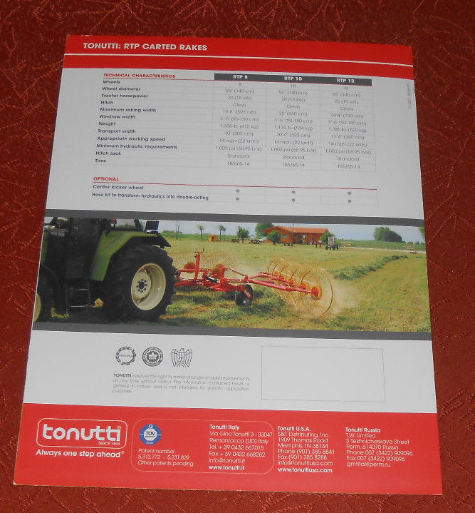 Tonutti RTP Carted Brakes Brochure