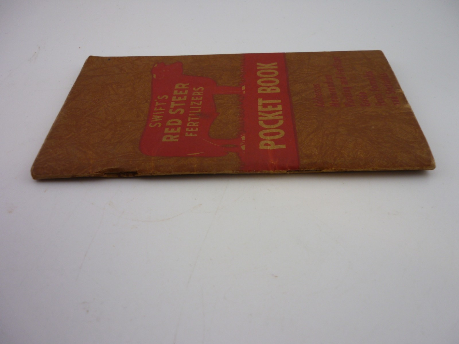 1946 Swift’s Red Steer Fertilizers Pocket Book Farm Advertising Memorandum