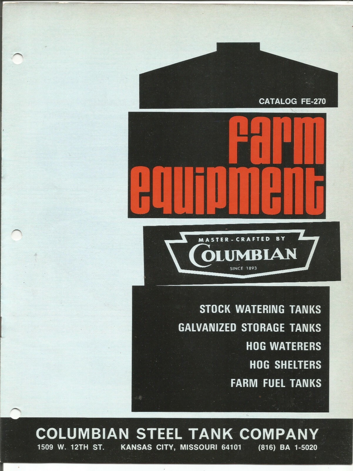Original OEM Columbian Farm Equipment Product Catalog Sales Brochure No. FE-270