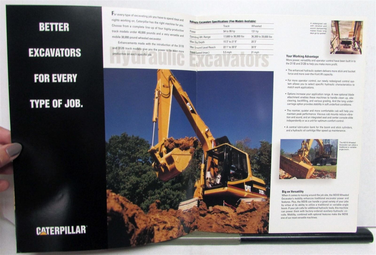 1997 Caterpillar Loaders Tractors Excavators Specs Construction Sales Brochure