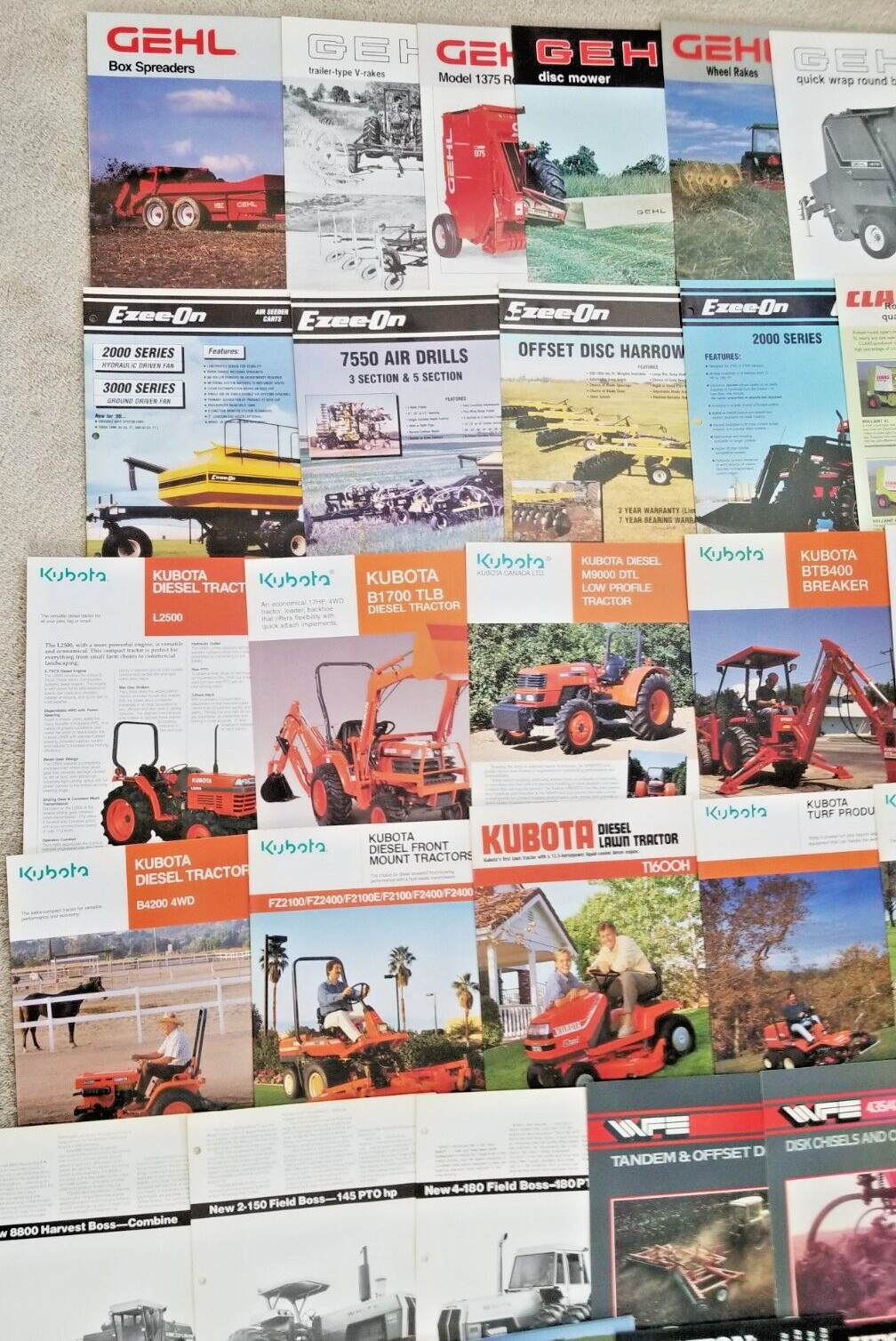 10 Pounds Of Tractor and Implement Brochures/Spec Sheets – 150+ 1980’s and Up