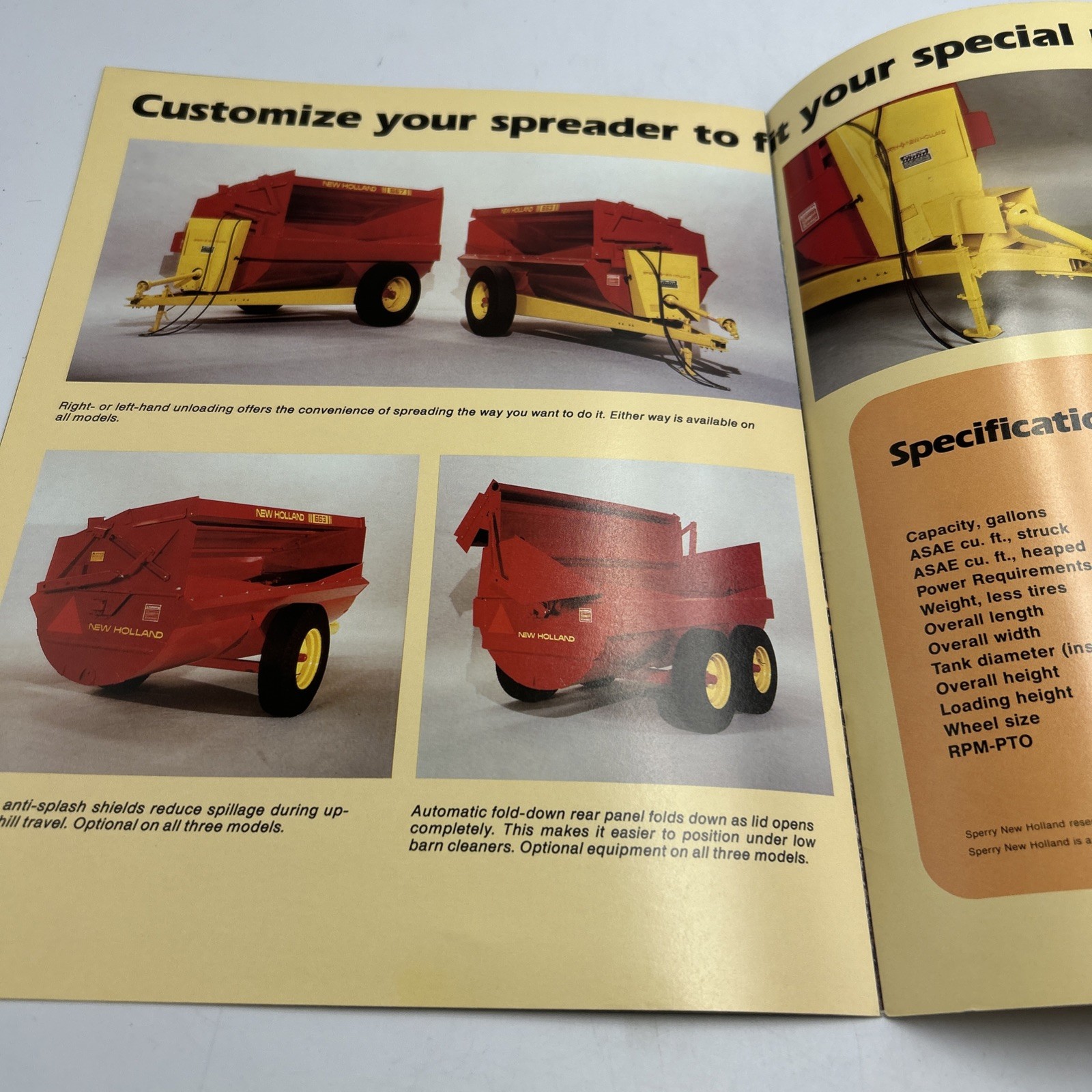 Farm Equipment Brochure – New Holland – 663 667 668 Flail Tank Spreader