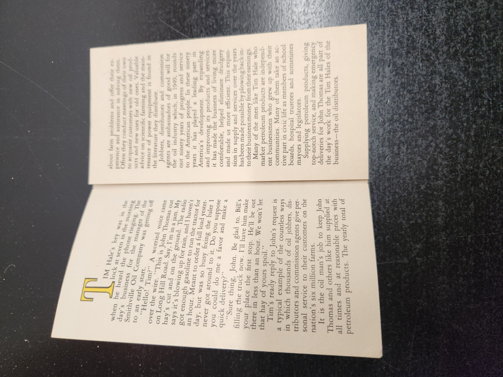 Brochure on Feeding America produced By Oil Industry Information Committee 1950s