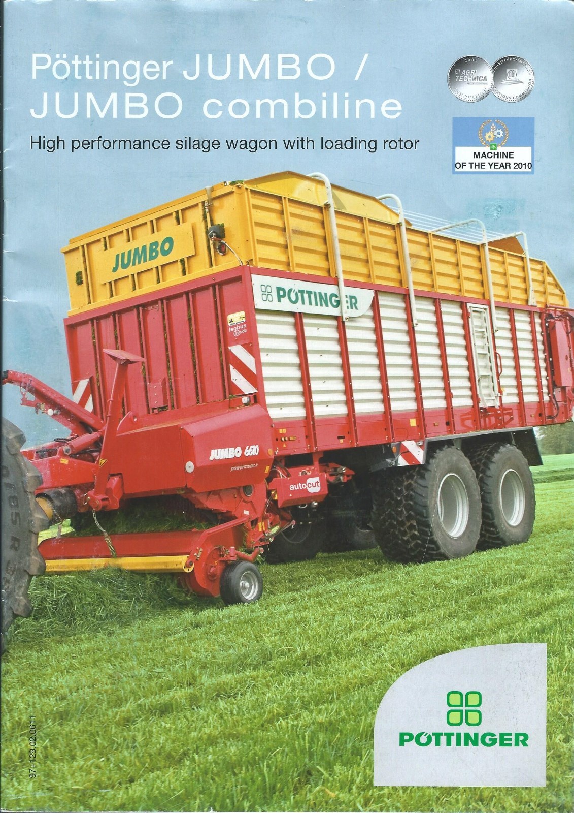 Farm Equipment Brochure – Pottinger – Jumbo – Silage Wagon – c2011 (F5101)
