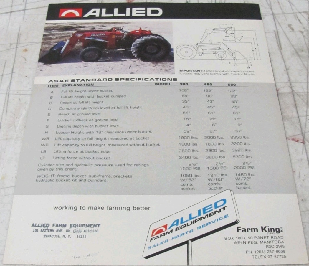Allied Quick Attach-Loaders Series 80 Sales Brochure