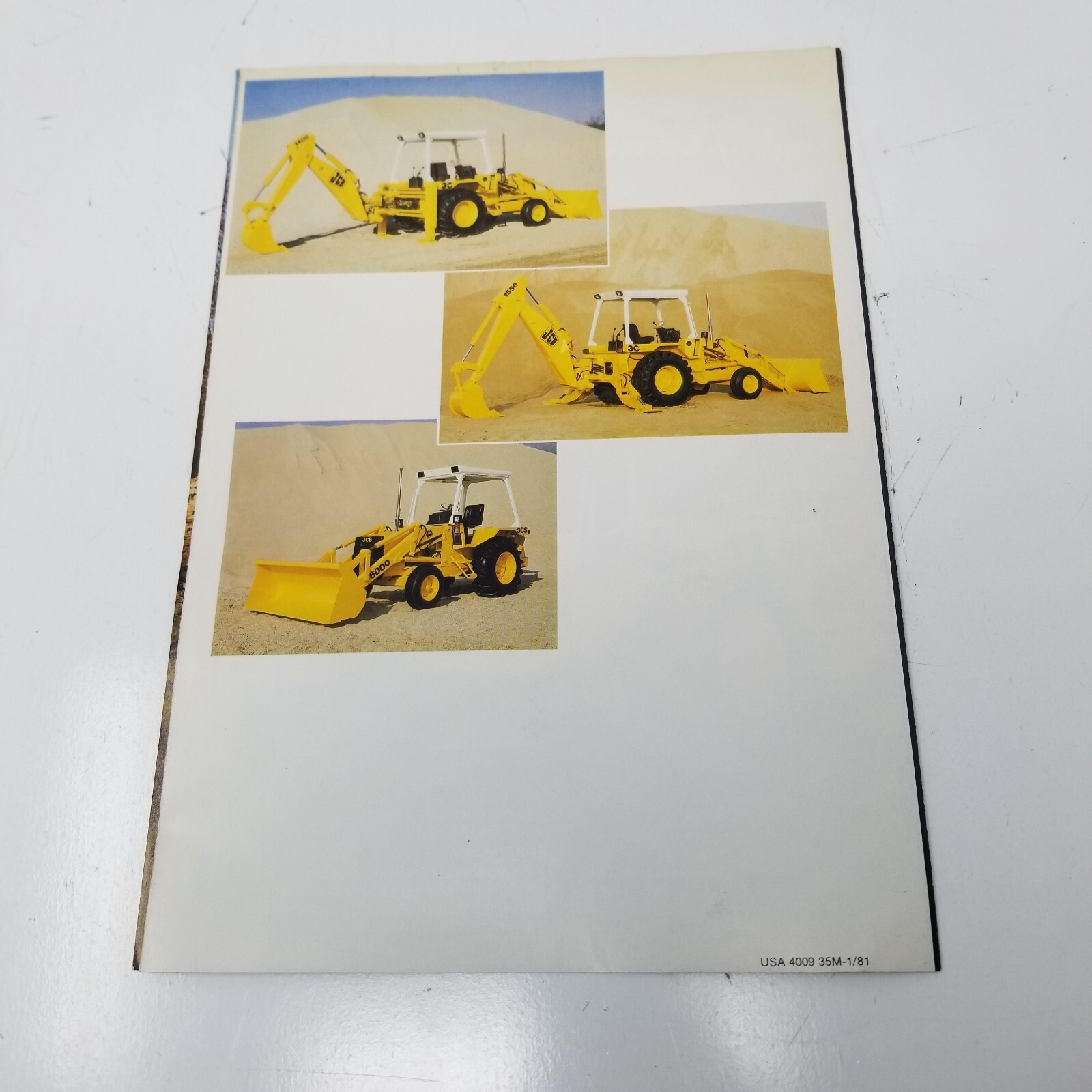 JCB Backhoe Loader Sales Brochure 1981 Operator is King Series 1000