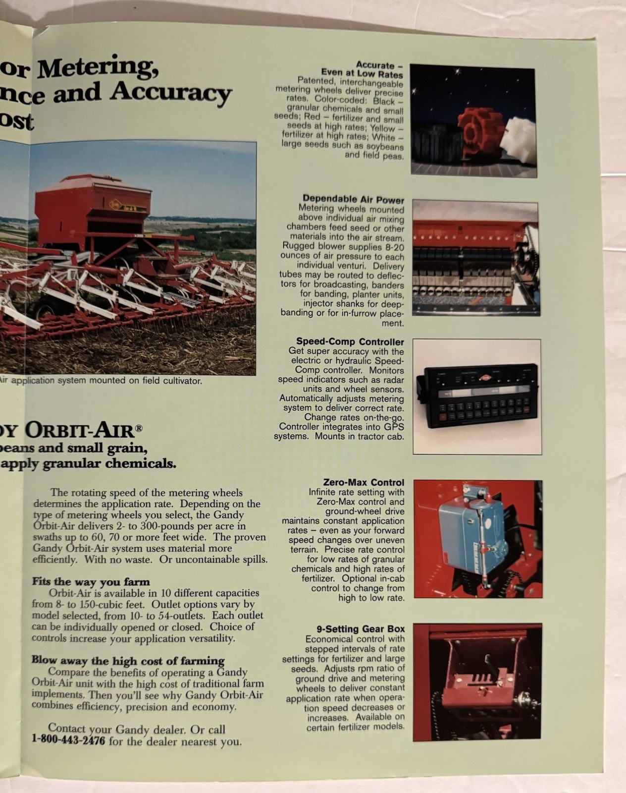 Vintage 1998 Grandy Orbit-Air Seeder Farm Equipment Dealer Sales Brochure