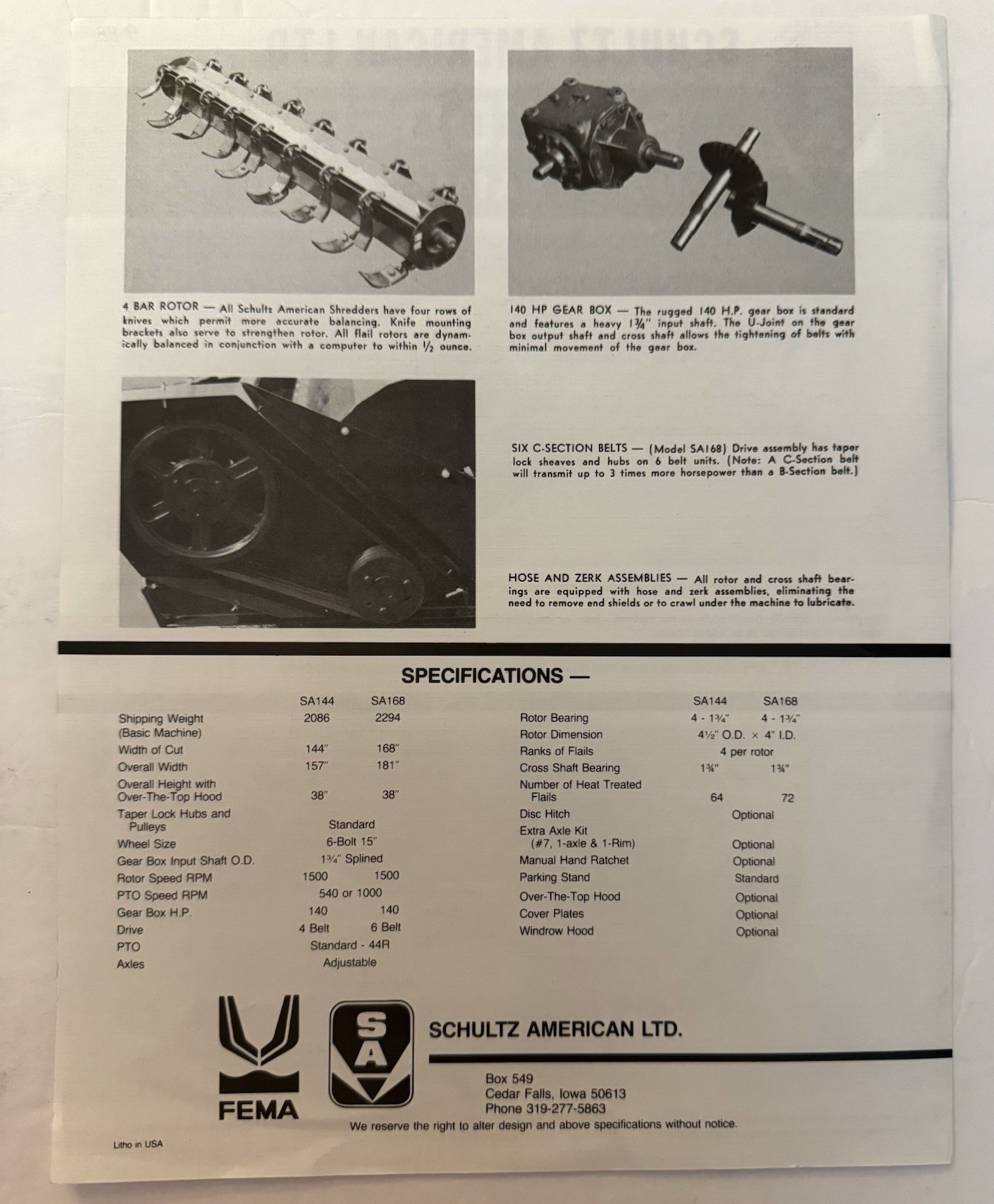 Vtg 1972 & 1988 Set Of 2 Farming Agricultural Shultz Mfg Dealer Sales Brochures