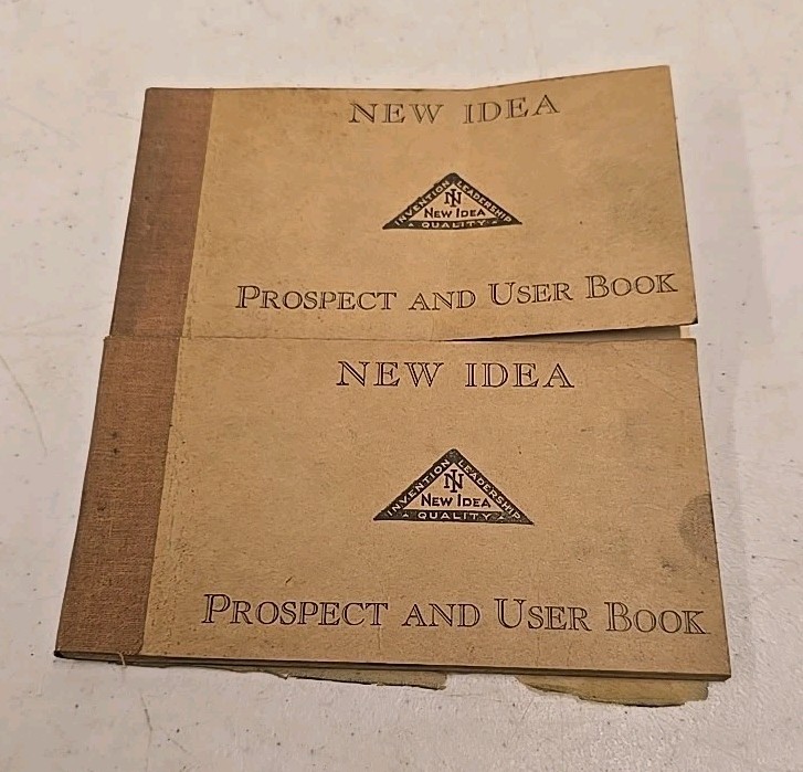 Vintage 1940’s New Idea Farm Equipment Advertising Prospect & User Book Pair
