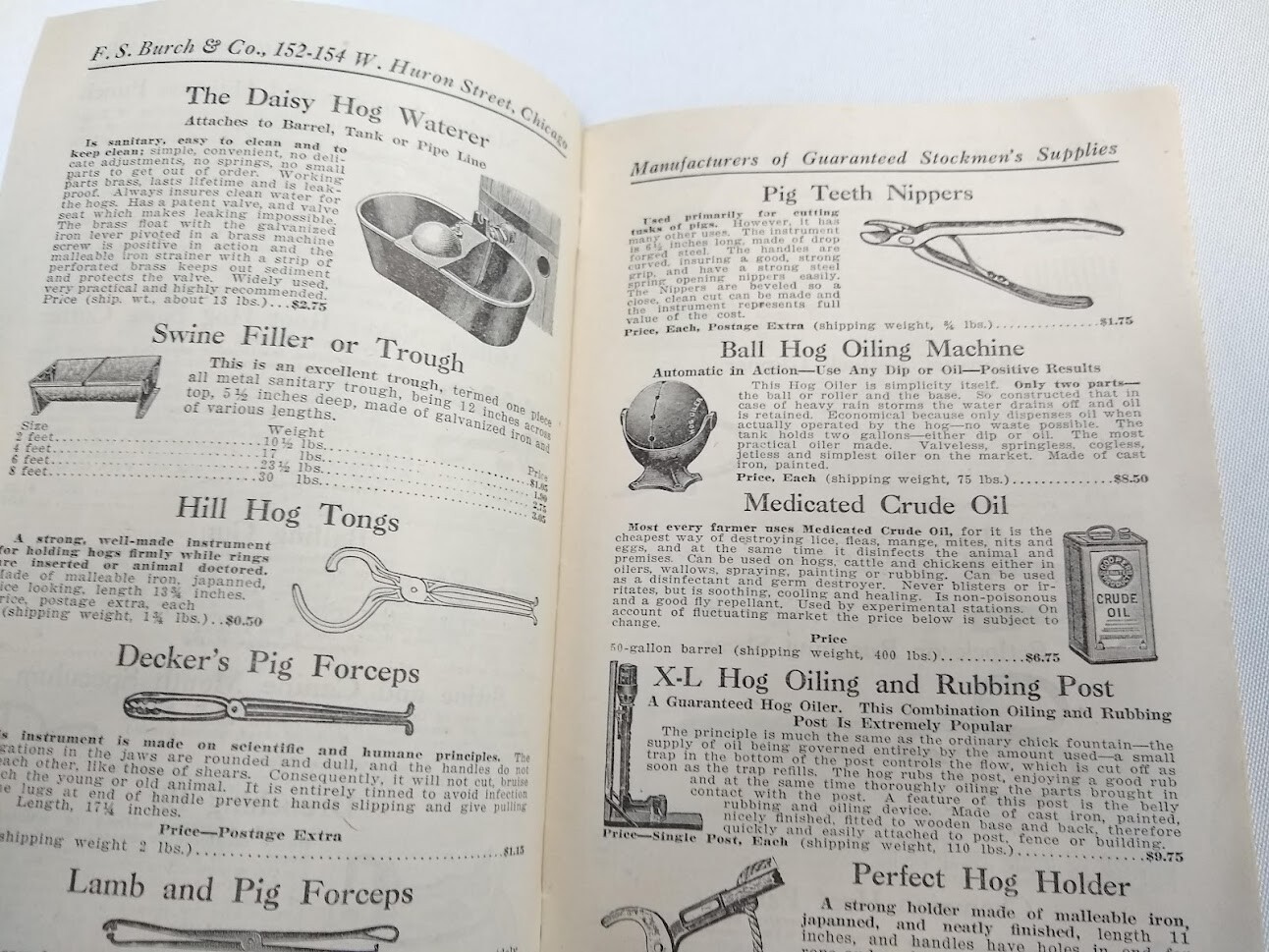1922 Burch’s Stockmen’s Supplies catalog farm ranch livestock