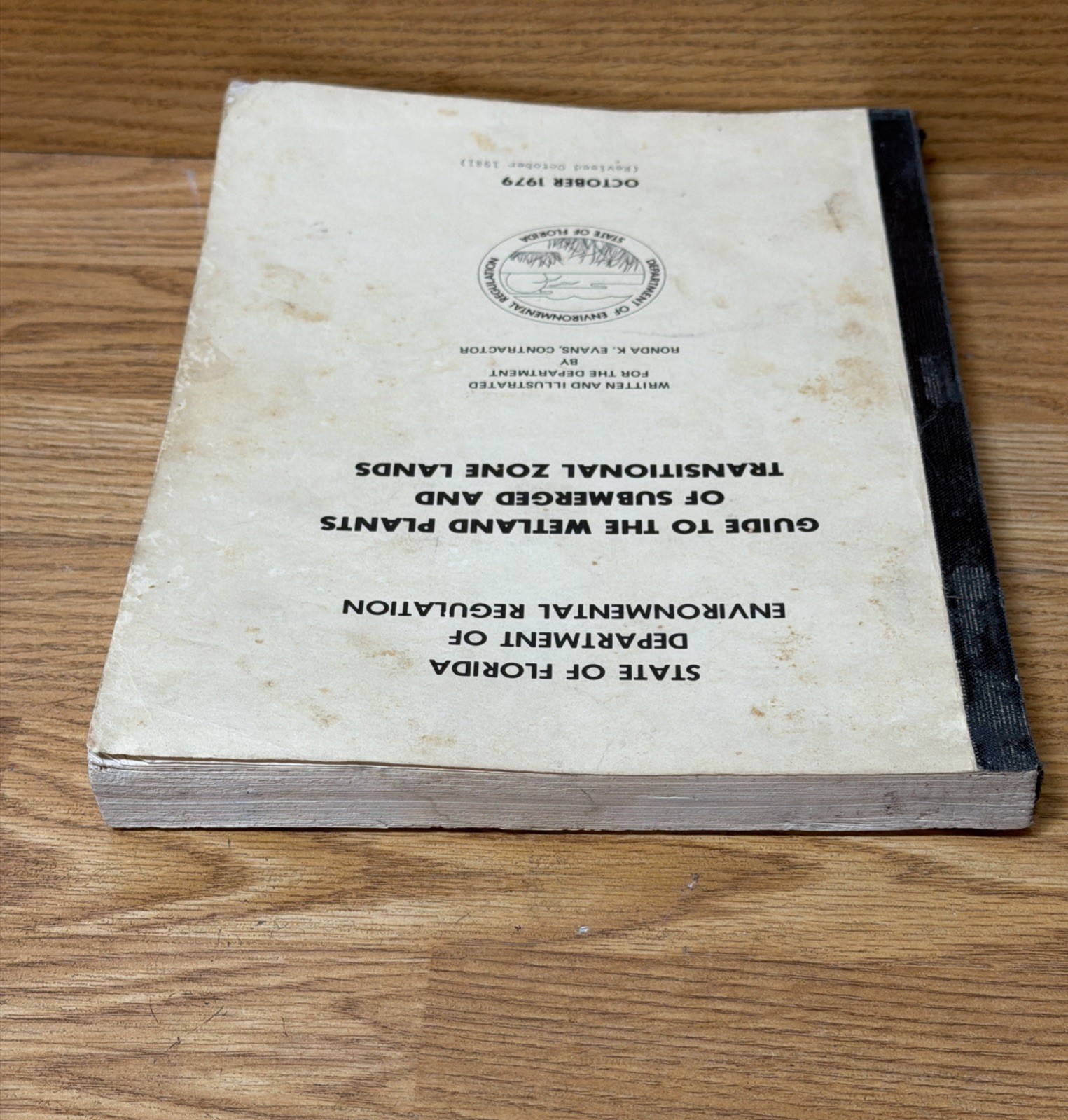 1979 State Of FL Dept Of Environmental Regulation Guide To Wetland Plants Manual