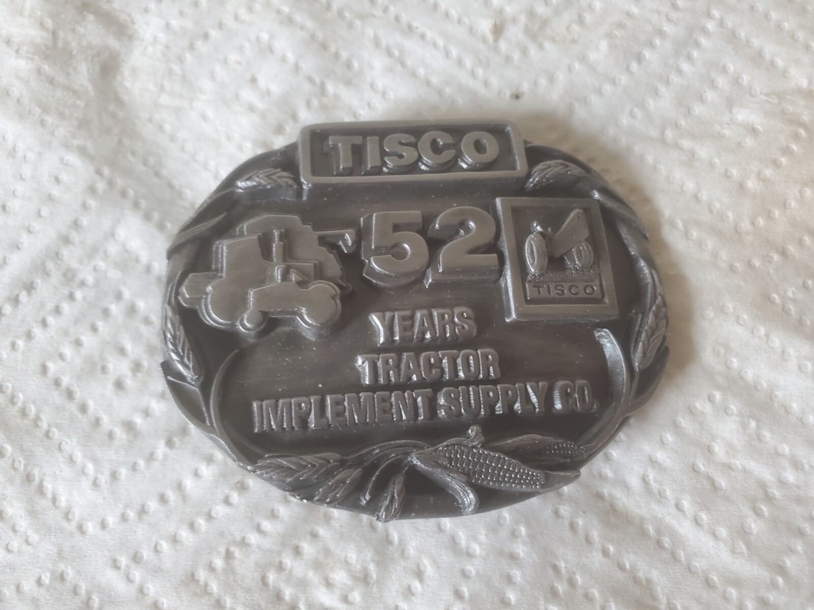 Metal Belt Buckle TISCO 52 Years Tractor Implement Supply Company