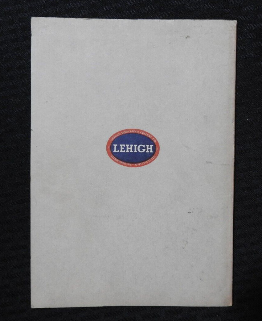1922 Lehigh Cement Company “Concrete for Town & Country” Allentown PA Catalog