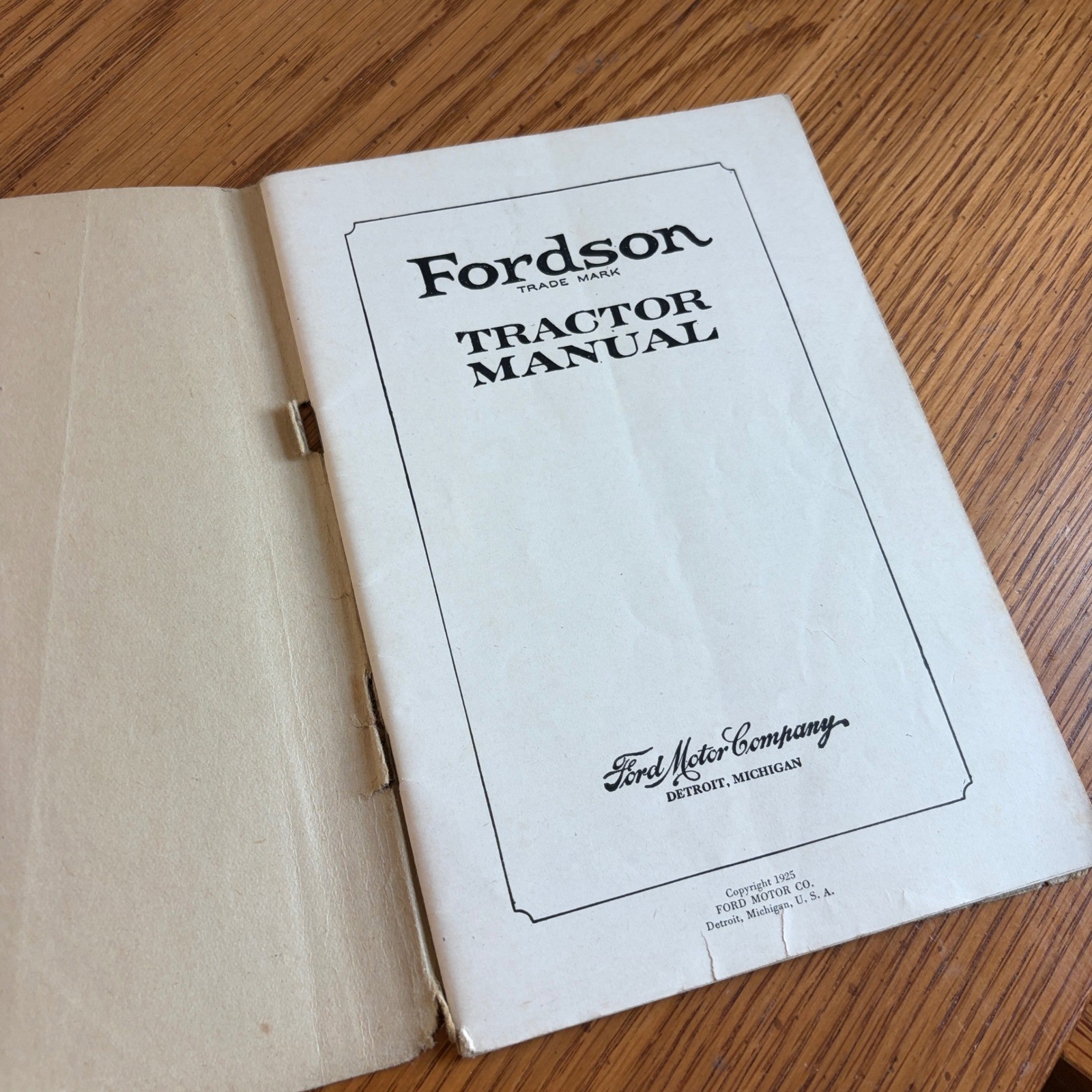 Vintage 1921 Fordson Tractor Manuals Parts List Schedule of Repair Charges Lot 4