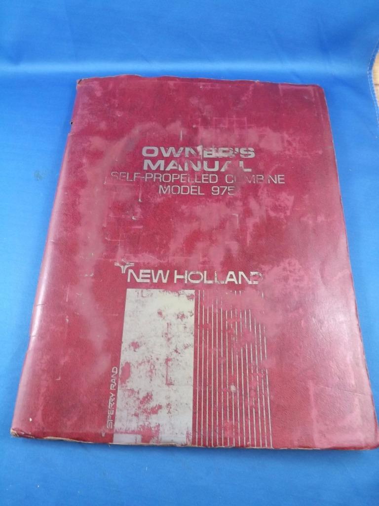 NEW HOLLAND SELF PROPELLED COMBINE 975 OWNERS MANUAL FARM MACHINE EQUIPMENT 1967