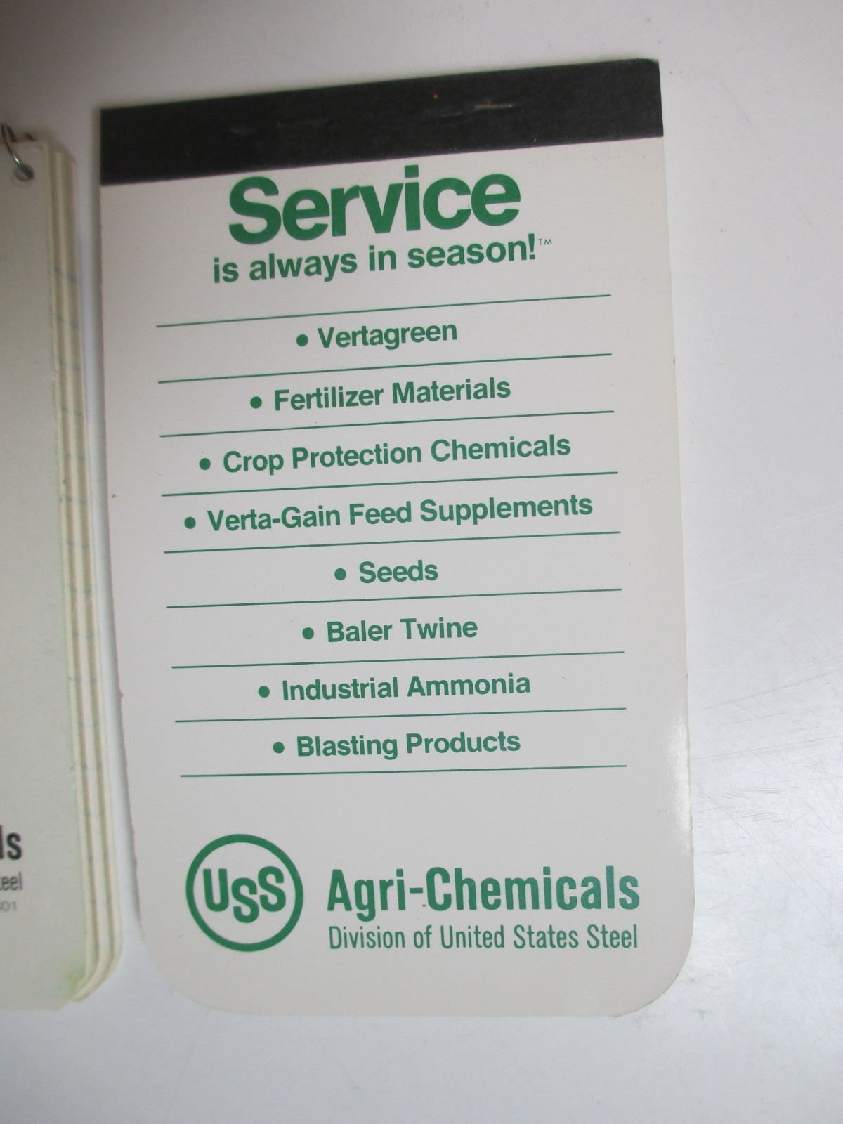 Lot of 8 United States Steel USS Agri-Chemicals Note Pads (6) 7×4, (2) 5×3 Lined