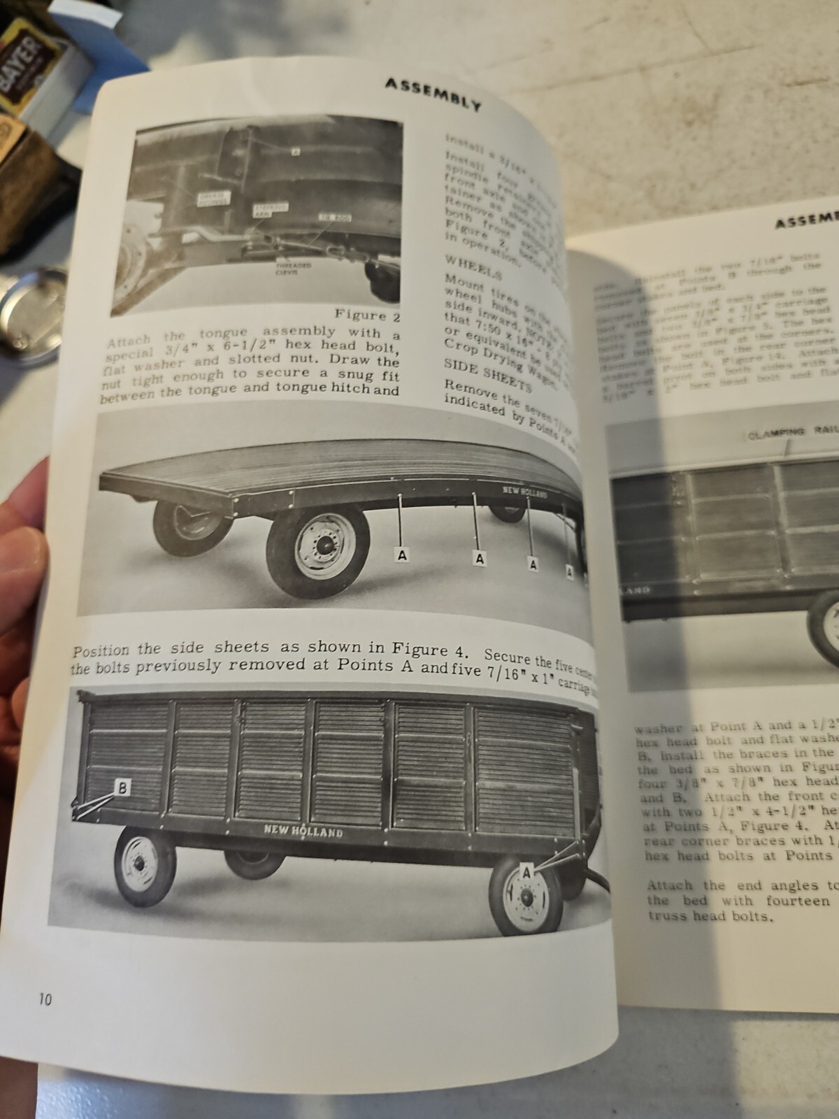 Vintage 1959 New Holland 776 Crop Drying Wagon Assembling Operating Instruction