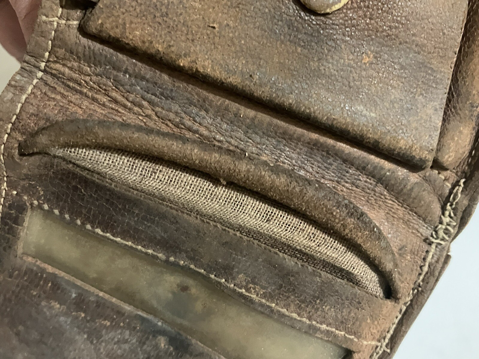 Vintage Mississippi Gin Leather Wallet First Bale Of Cotton Advertising