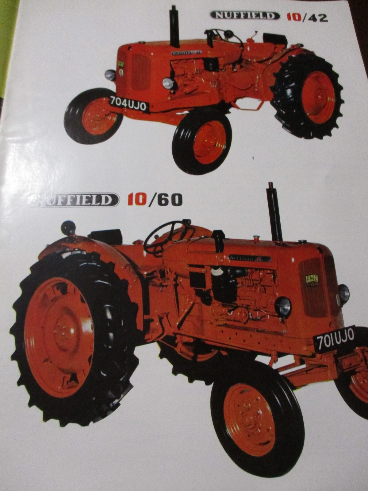 Nuffield 10/42, 10/60 Tractors Sales/Specifications Brochure 1965
