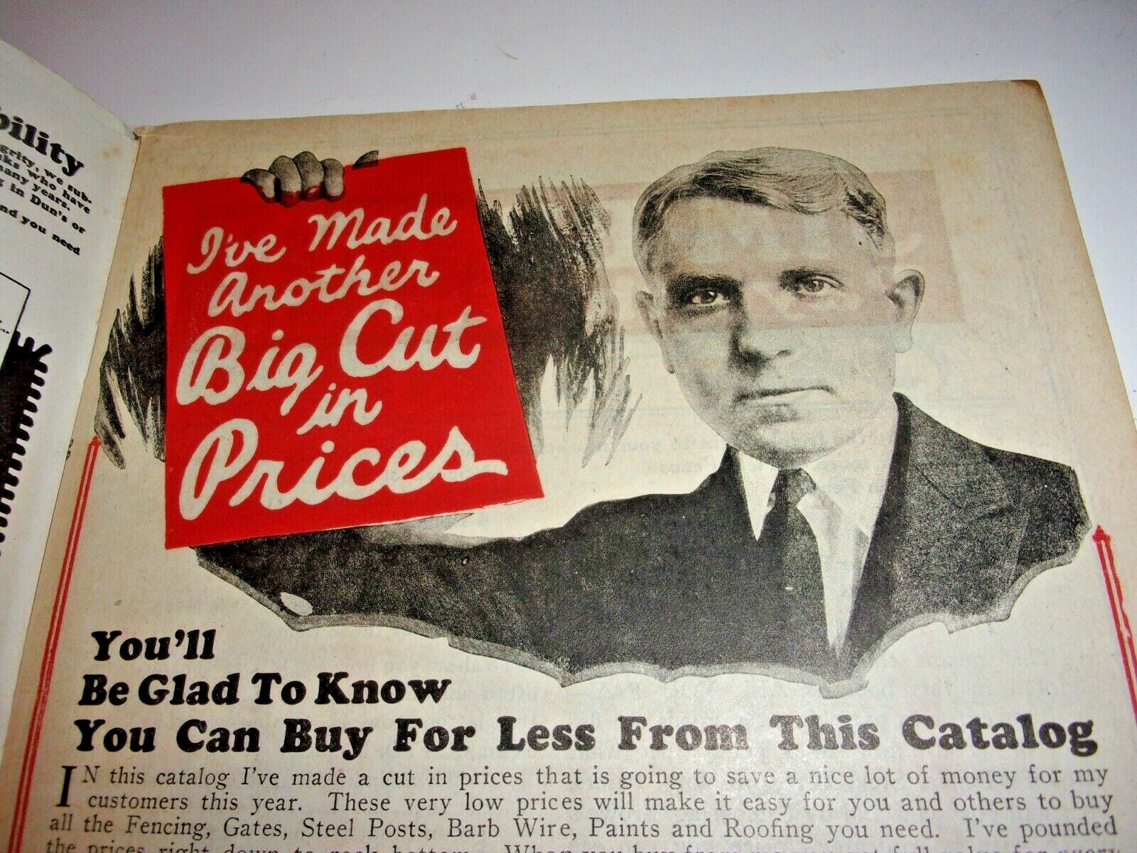 JIM BROWN’S 1925 BARGAIN BOOK CATALOG BROWN’S FENCE & WIRE, CLEVELAND, OHIO