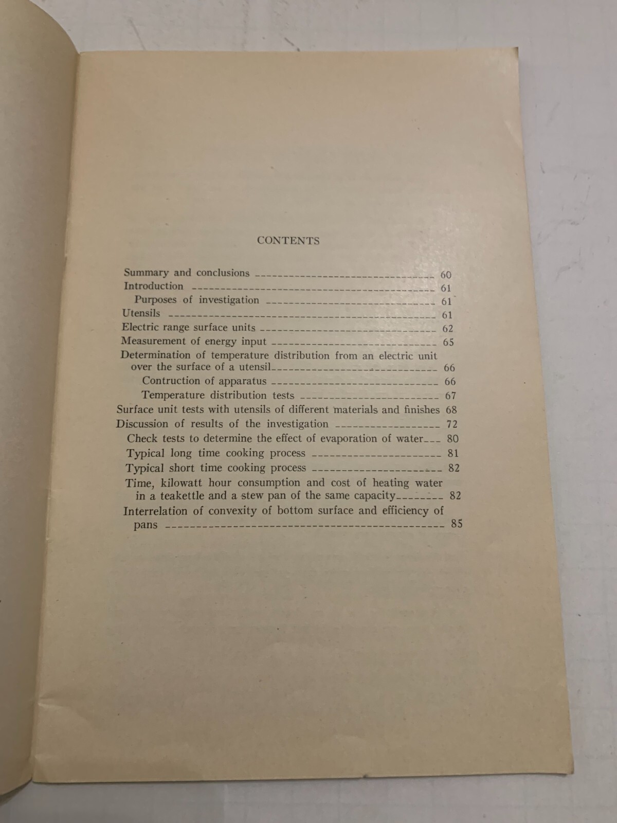 1937 Utilization of Heat from Electric Surface Units by Certain Cooking Utensils
