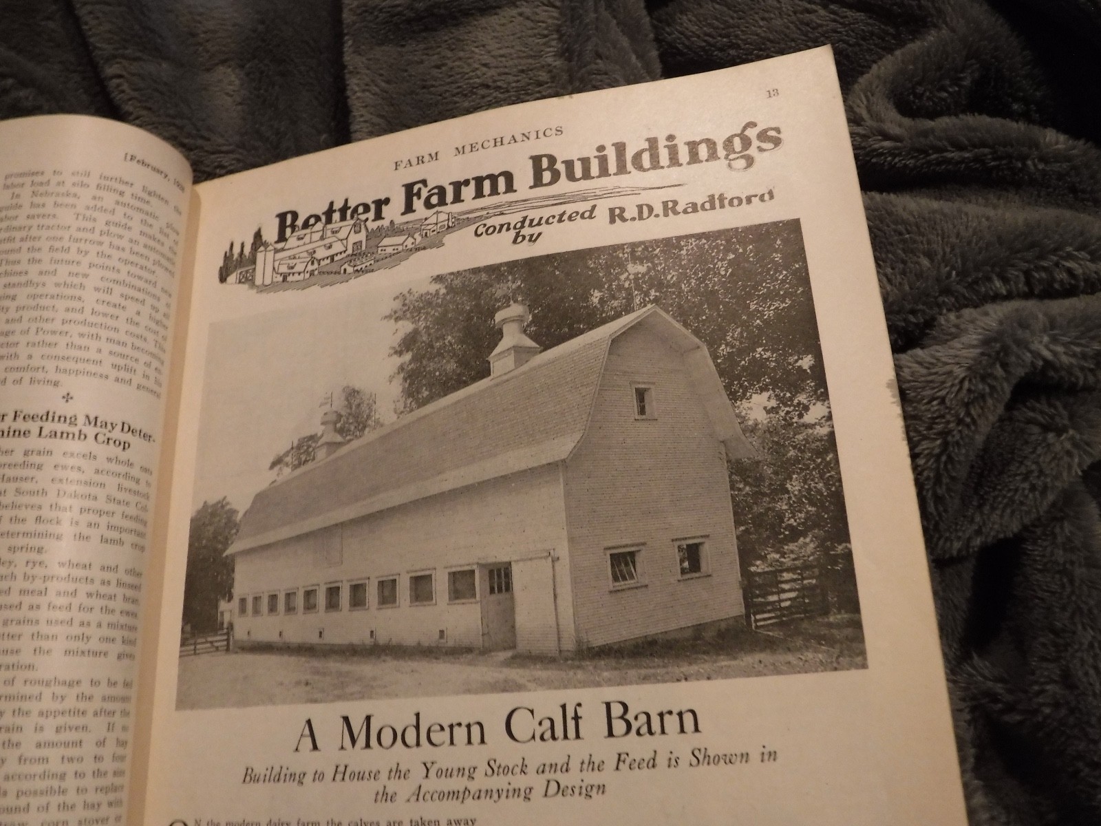 FARM MECHANICS FEB 1928 MAGAZINE Farm Improvements Machinery Equipment Building