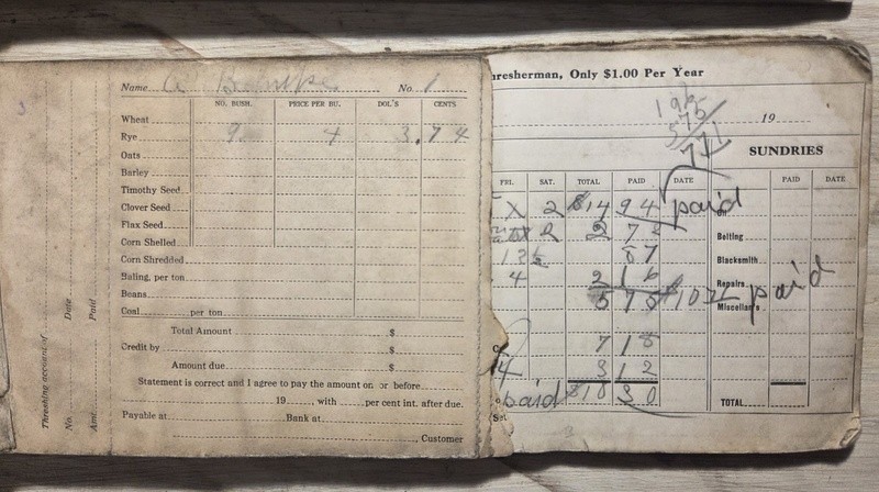 Vintage Reeves & Co Madison WI Wisconsin Threshing Machine Adv Farm Ledgers