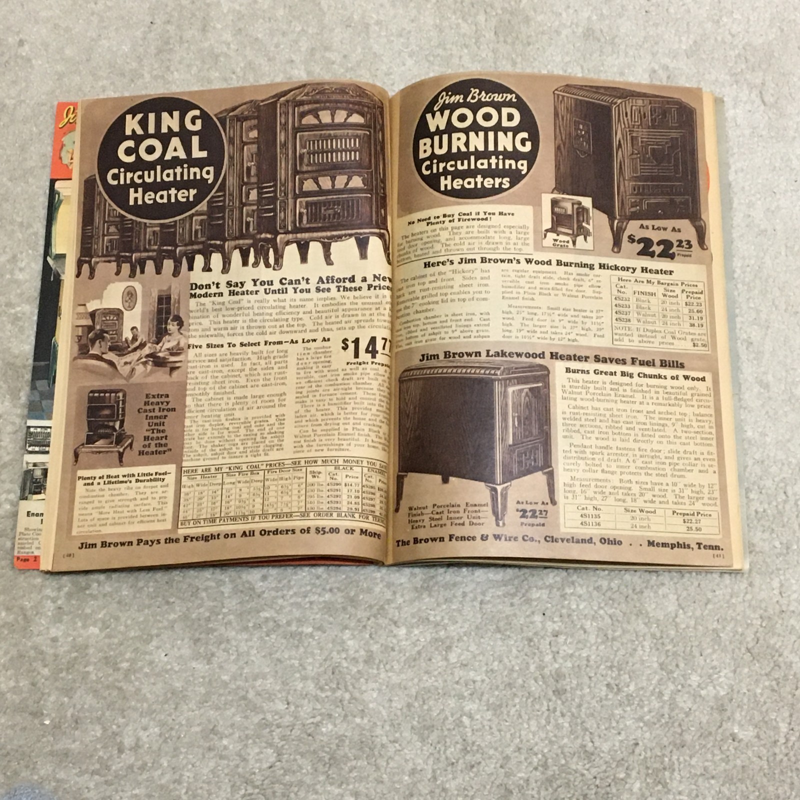Vntg 1935 Jim Brown’s Bargain Book Catalog, Tools Fence Heater Range Paint Roof