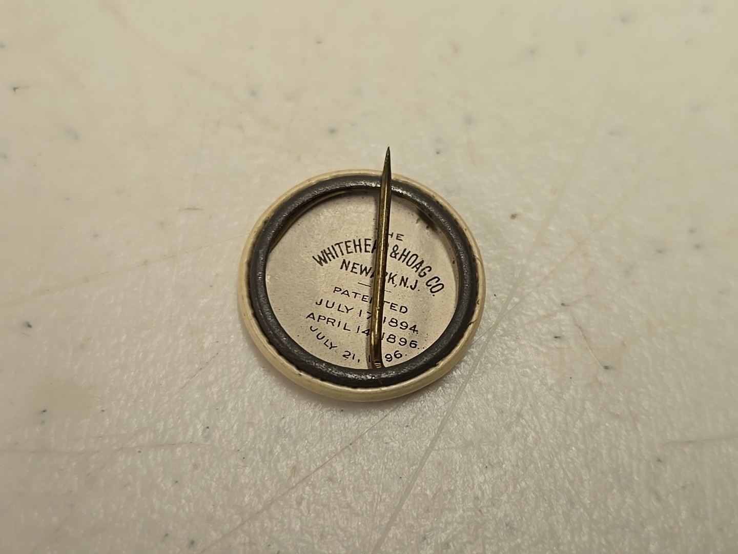 Antique 7/8″ Bucher & Gibbs Imperial Plow Advertising Celluloid Pinback