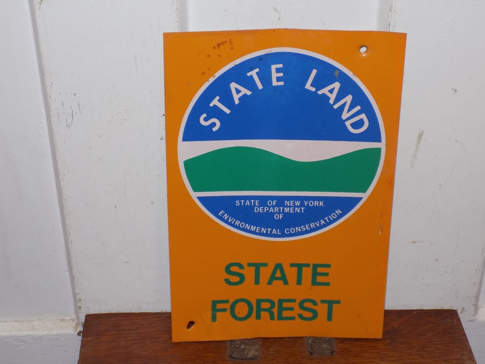 Vintage NY State Land Tin Sign