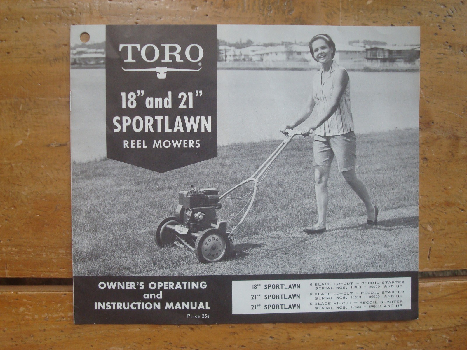 1961 Toro 18″ and 21″ Sportlawn Reel Mowers Owner’s Operating, Instruction Manua