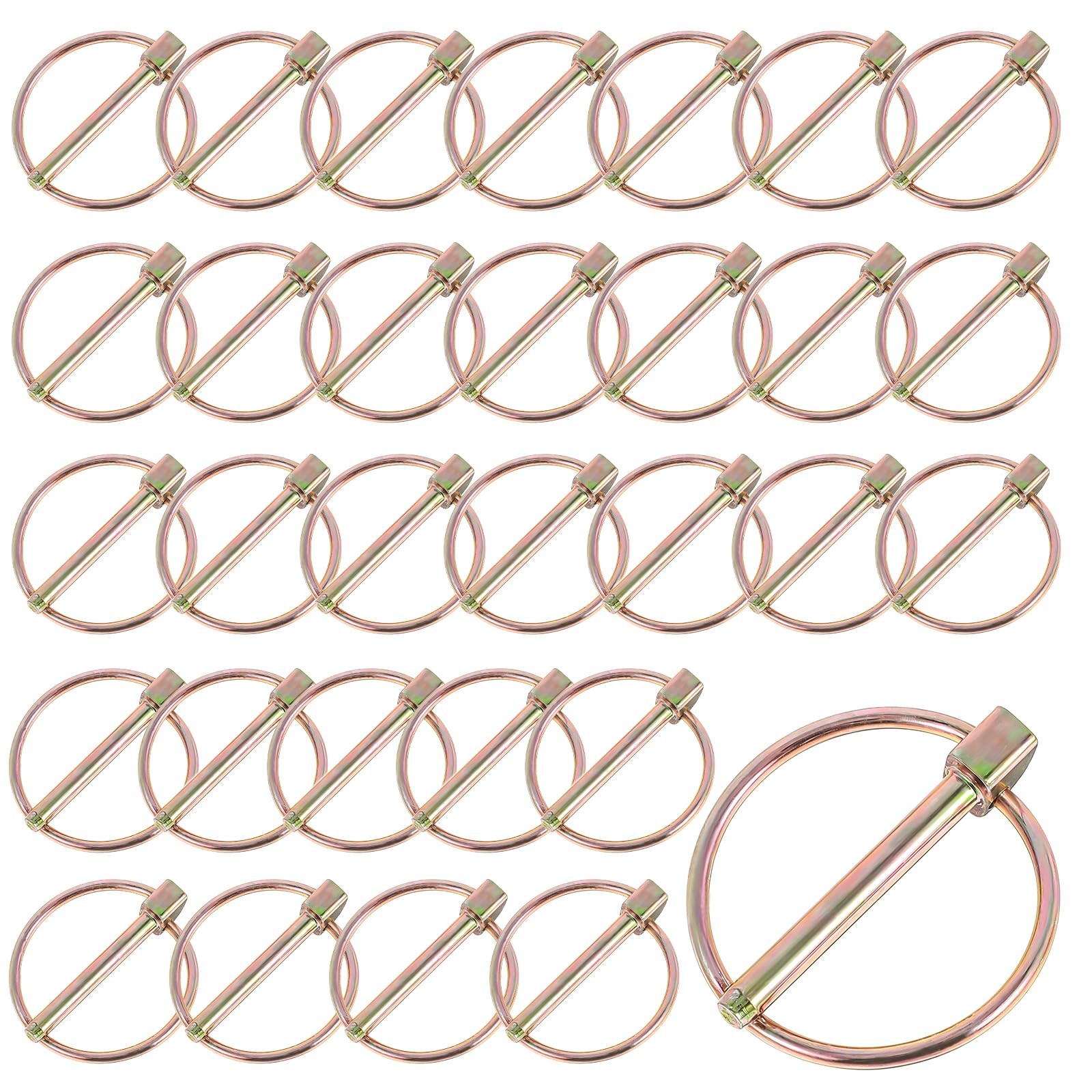 30 Pcs Lynch Pin Assortment Kit, 3/16″ Linch Pin with Ring Trailer Coupler Pins