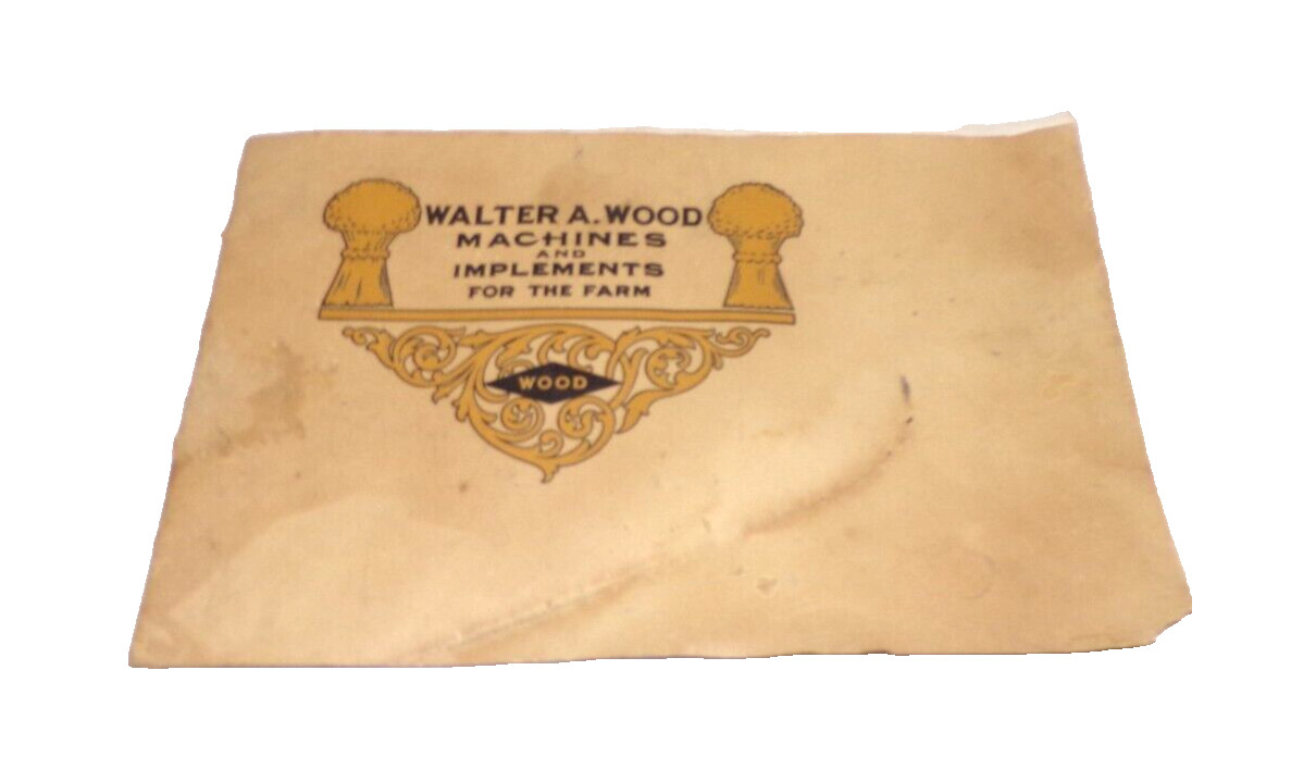 1900’s SALESMAN CATALOG WALTER A. WOOD MACHINES + IMPLEMMENTS HOOSICK FALLS , NY