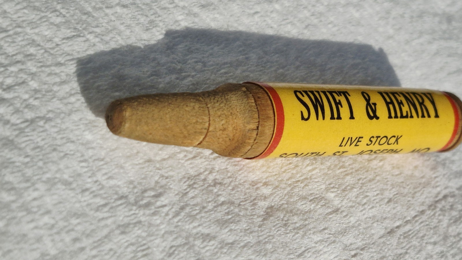 “SWIFT & HENRY Live Stock South St. Joseph Mo. Commission Co.”WOOD Bullet Pencil