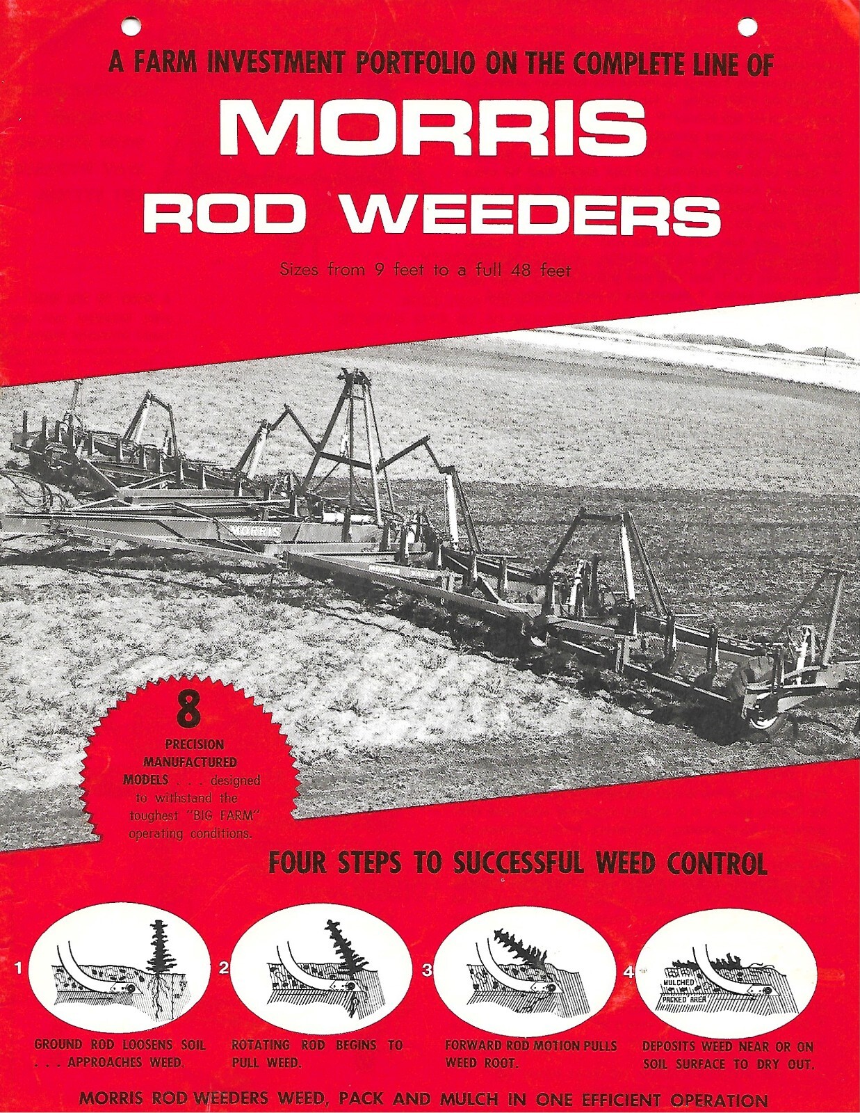 Farm Implement Brochure – Morris – B3-48 BP3-9 et al – Rod Weeders (F8085)