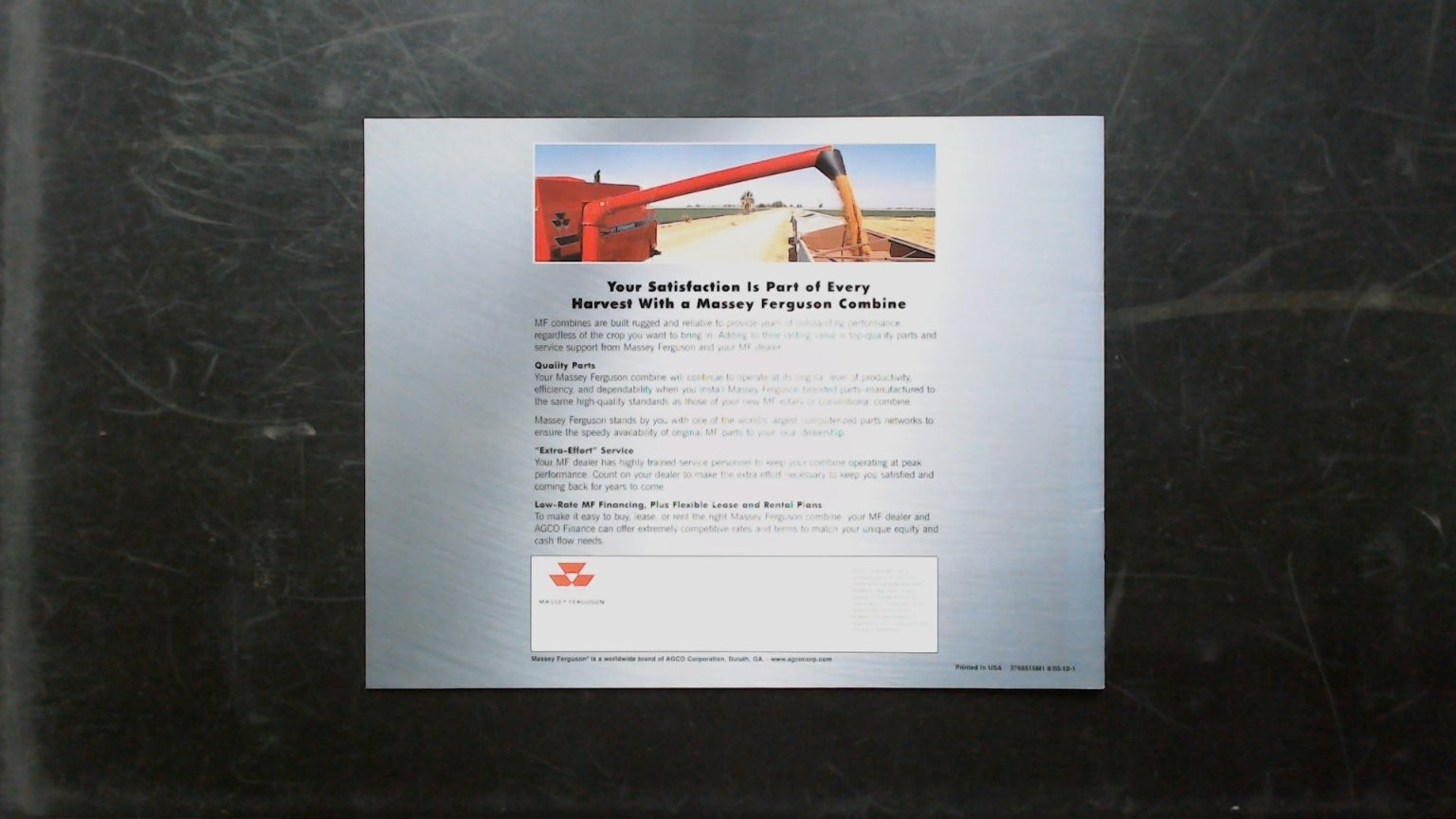 Massey Ferguson MF Combines Brochure Rotary Conventional Agriculture