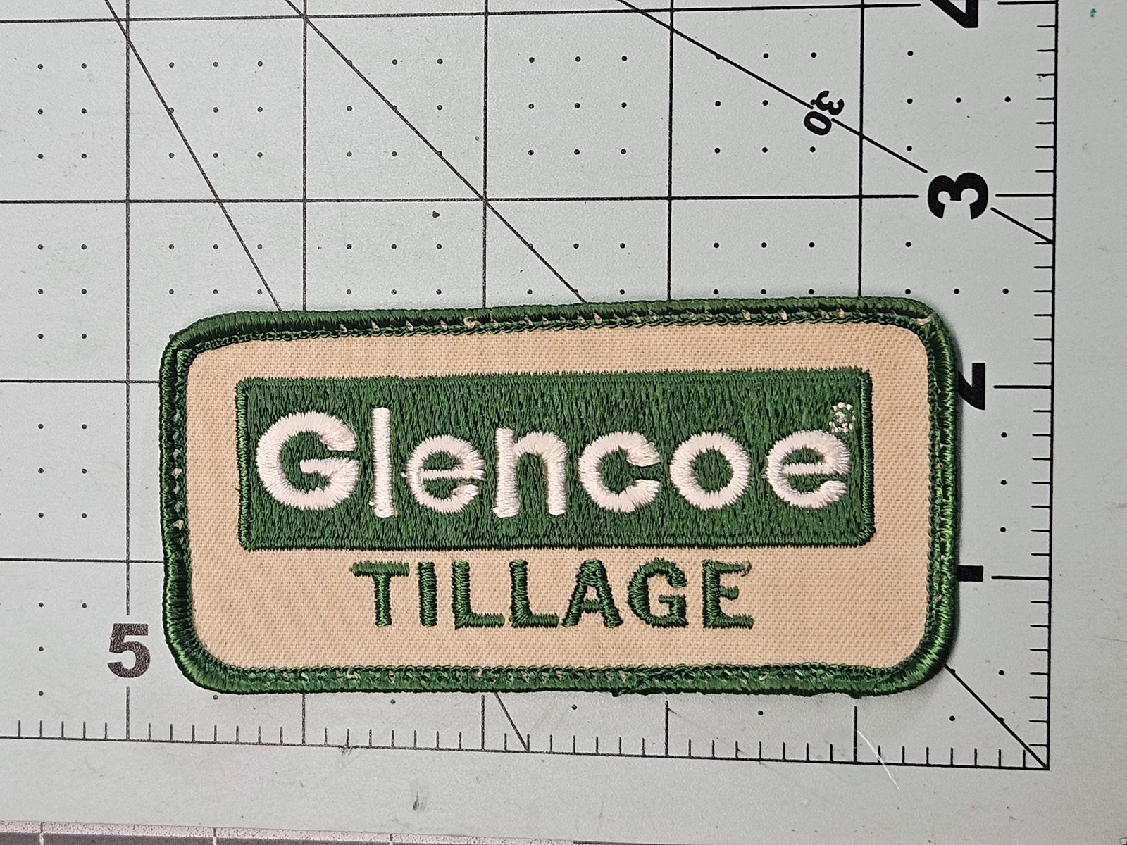 Vintage Glencoe Tillage Agricultural Farm Equipment Advertising Patch