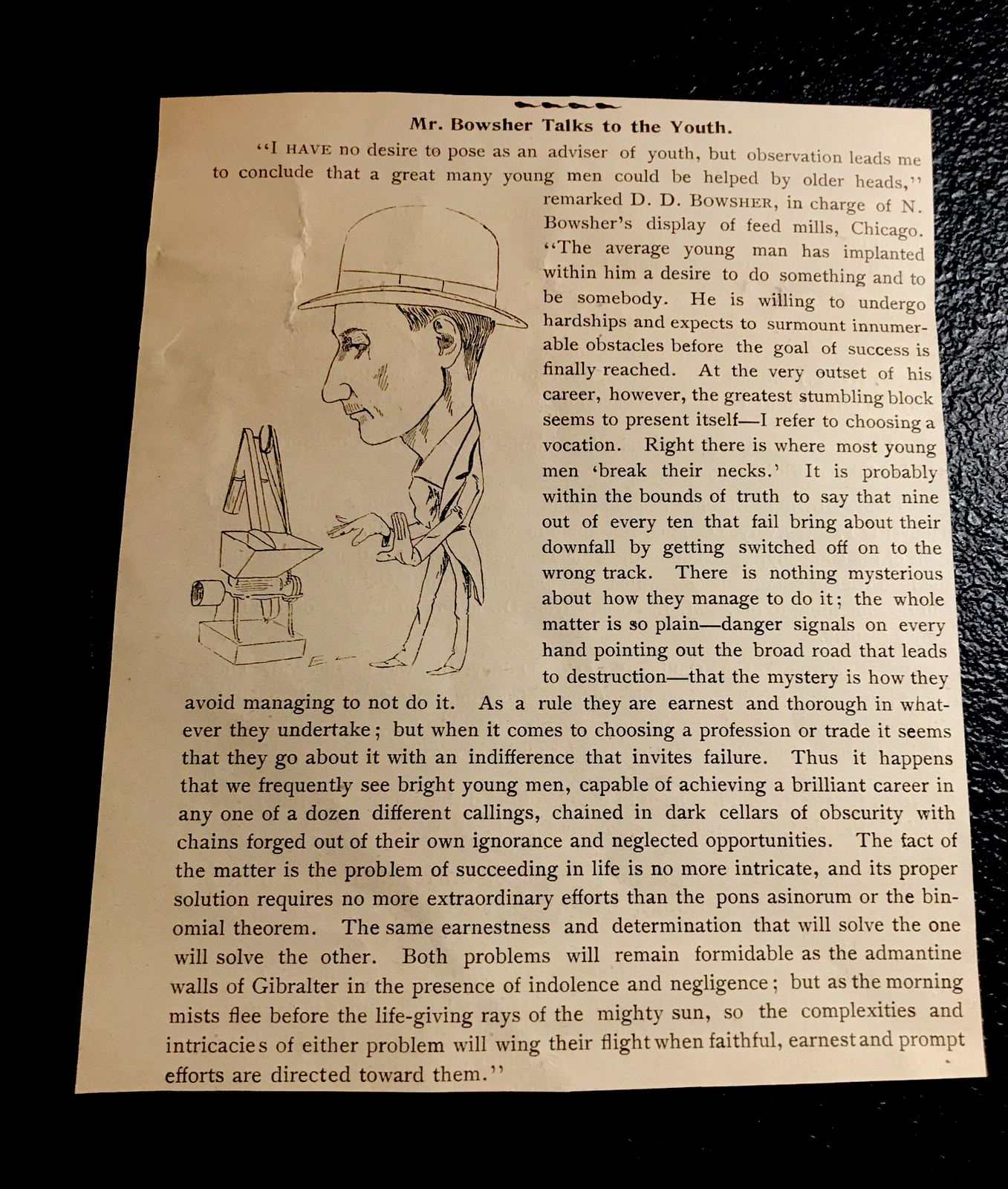 1893 Bowsher Feed Mill Farm Advertising – Chicago Exhibit