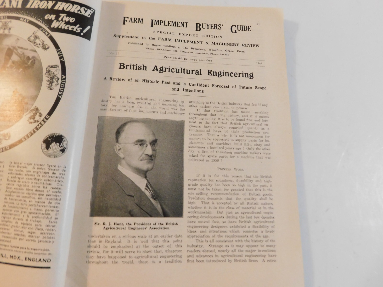1946 FARM TRACTORS IMPLEMENT BUYER’S GUIDE EXPORT EDITION ALBION MACHINES