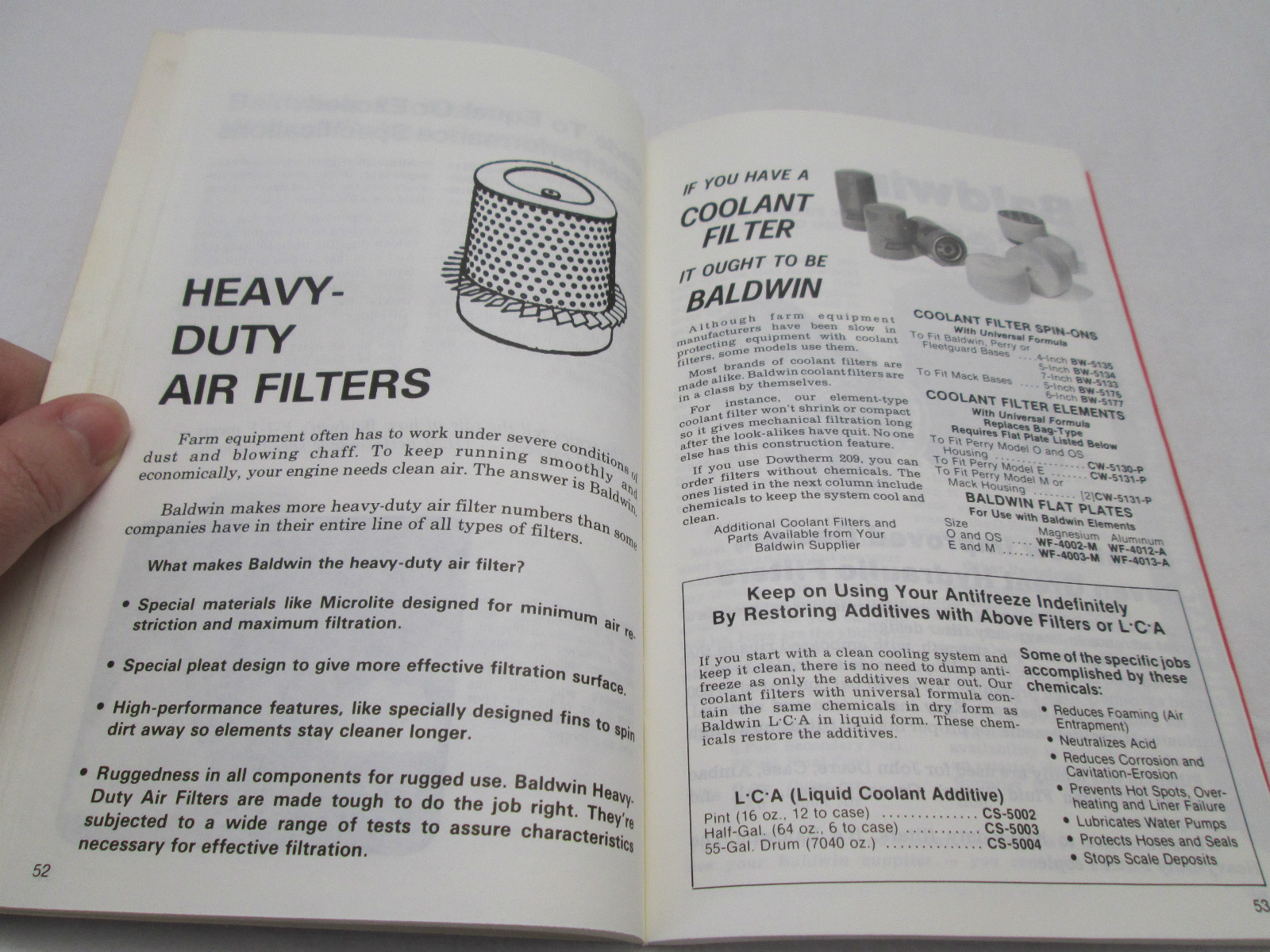Baldwin Filters Booklet Farm Equipment Maintenance 1979 Edition Heavy Duty