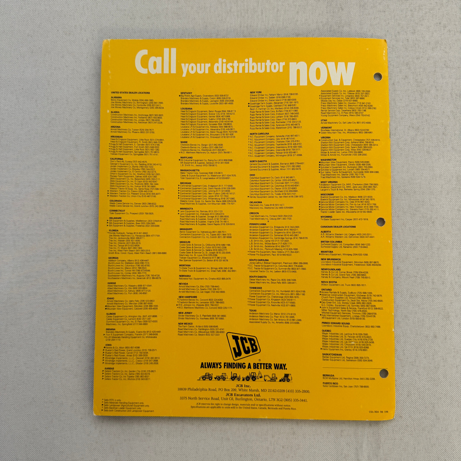 JCB Construction Equipment Sales Brochure Catalog Backhoe Loaders Forklift +