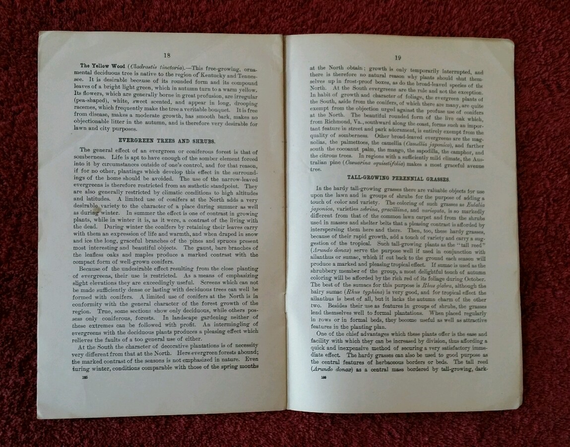 U.S. Department of Ag Vintage 1904 Farmers’ Bulletin #185 Beautify Home Grounds