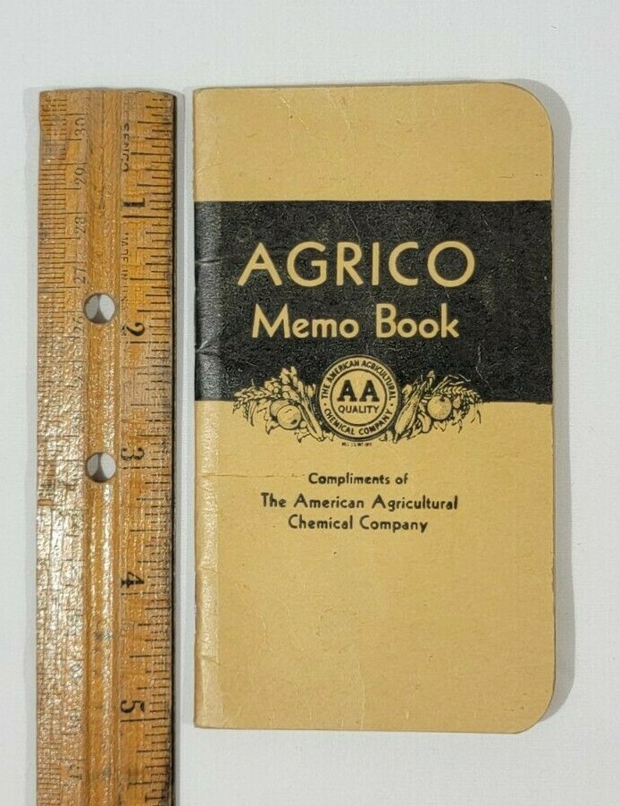 1934 Agrico Memo Book With Calendar – Agriculture / Farming