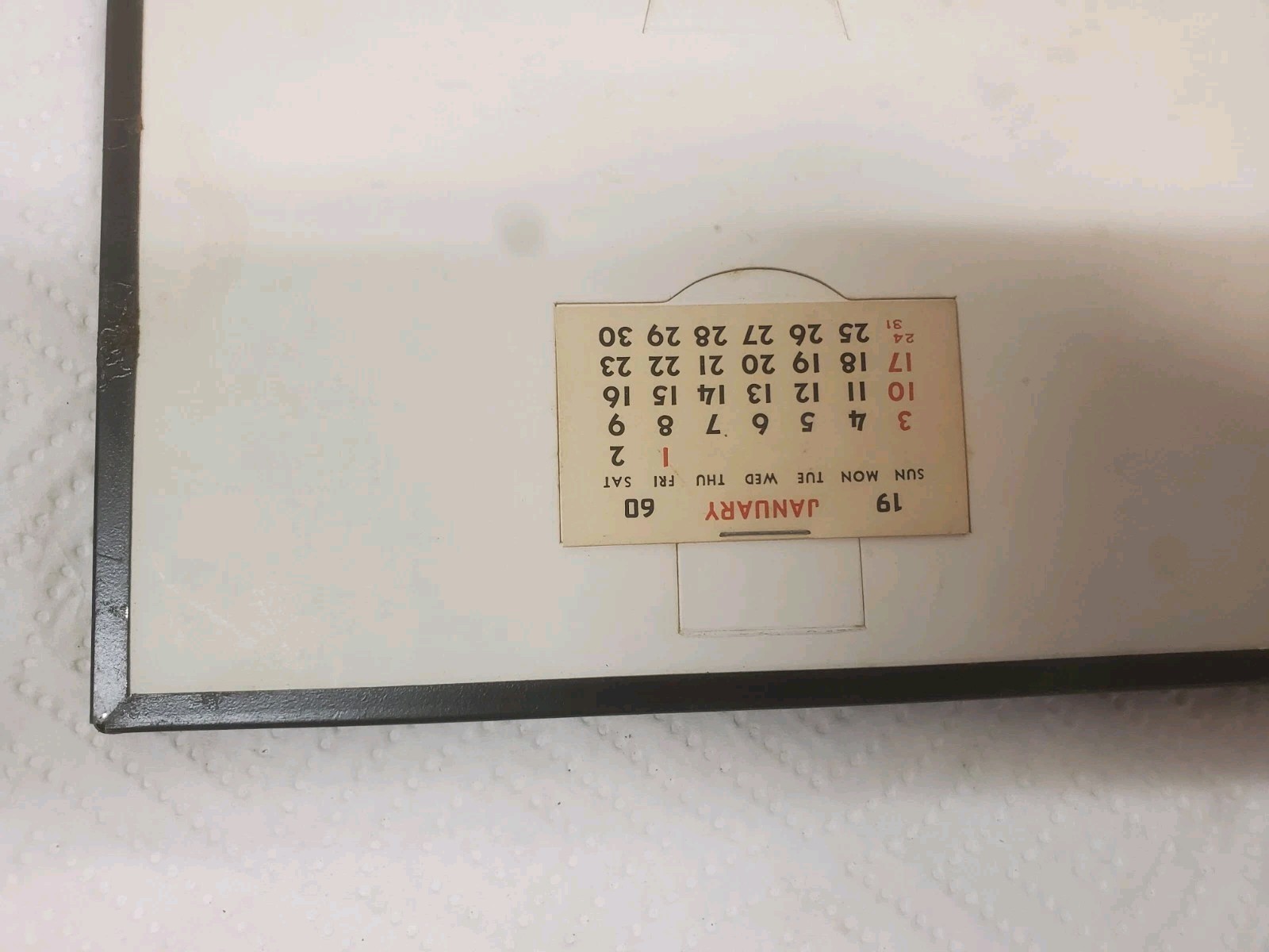 7″ X 5″ Framed Thermometer Farmers Elevator Traer Iowa 1960 Calendar Grain Feed