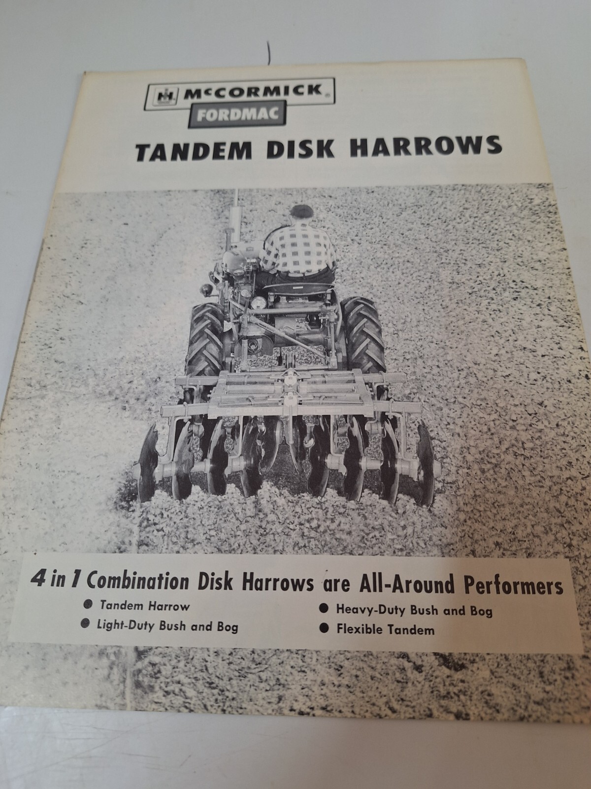 Ih International Harvester McCormick Fordmac Tandem Disk Harrows Brochure